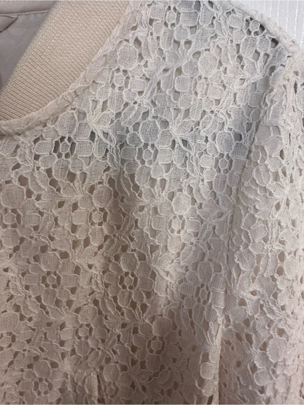 Esprit Cream Lace Bomber Jacket - Picture 3 of 5